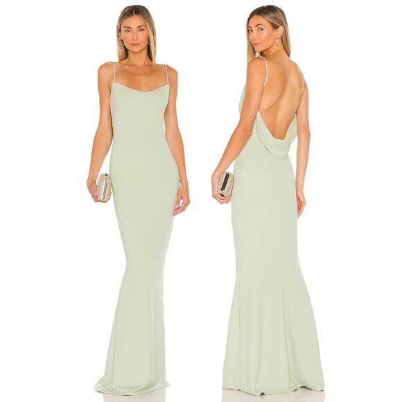 Katie May Damn Gina Maxi Dress Bridesmaid Formal Gala Party Guest Prom Sage S - Picture 1 of 12